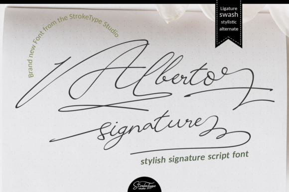 Alberto Signature: A Graceful Script Font for Crafters