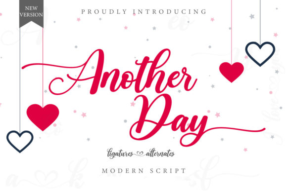 Another Day: A Romantic Script Typeface for Web Design