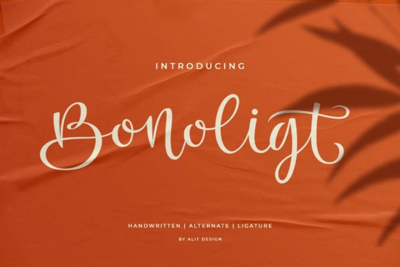 Bonoligt: A Playful Script Font for Crafters