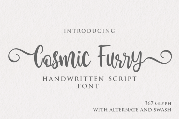 Cosmic Furry: A Modern Script Font for Web Design