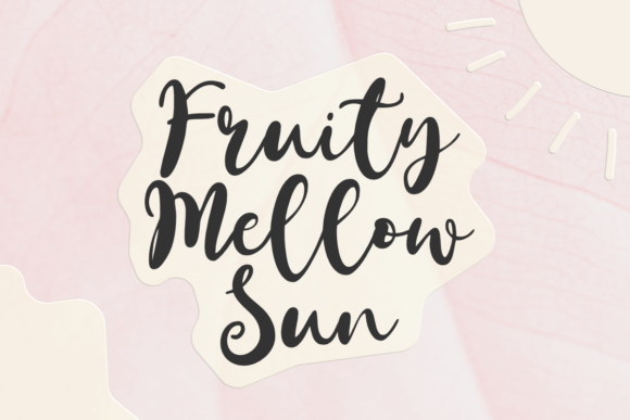 Fruity Mellow Sun: A Playful Script Font for Brands