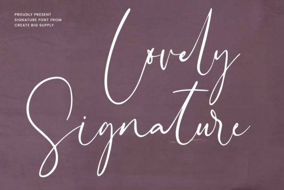 Lovely Signature: A Charming Script Font for Makers