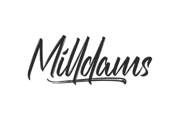 Milldams: A Playful Script Font for Makers