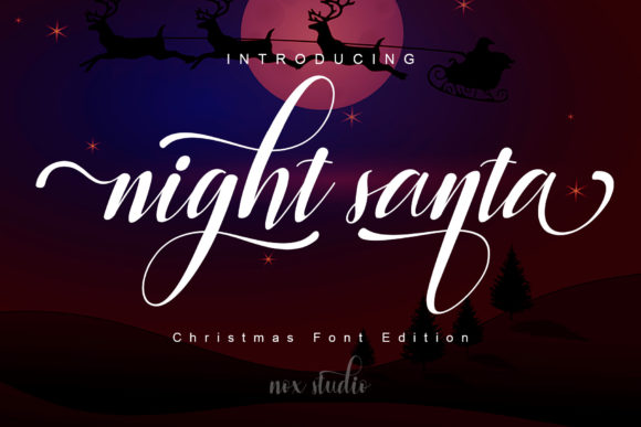 Night Santa: A Timeless Handwritten Font for Branding
